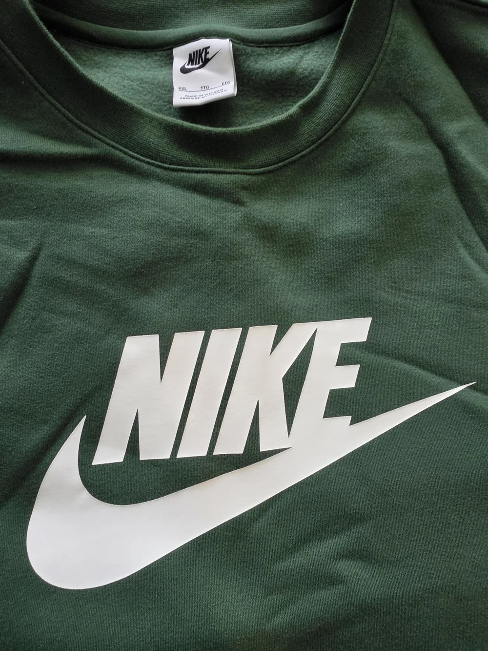 Nike Forest Green Crewneck Sweatshirt with White Logo